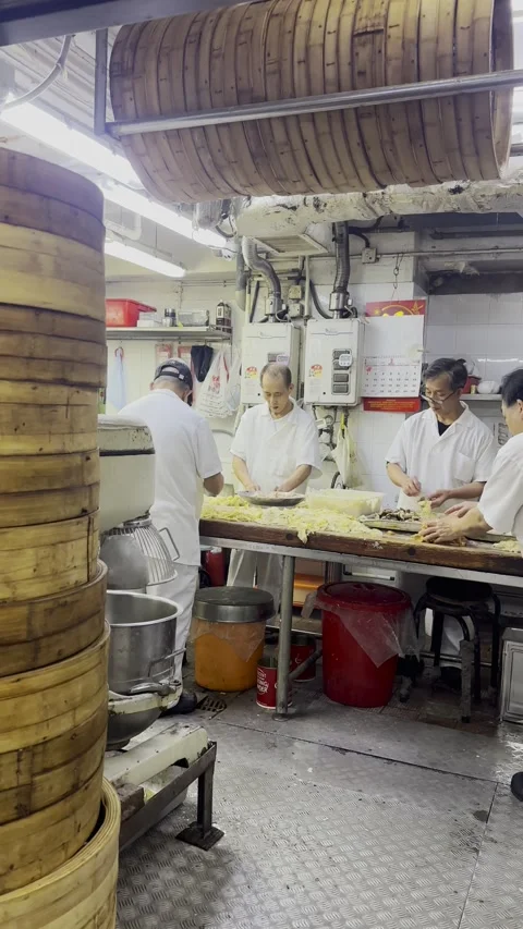 Chefs preparing Dim Sum. Stock Footage 316358573
