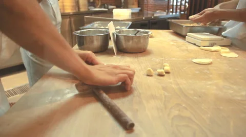 Chefs preparing food in kitchen Stock Footage 64995017