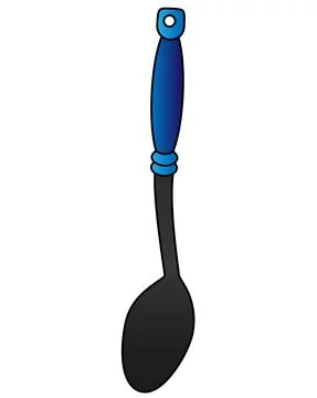Chef's spoon - large serving spoon - vector full color pictogram or icon Stock Illustration