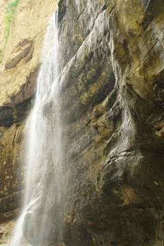 Chegem waterfall in the mountains Stock Photos