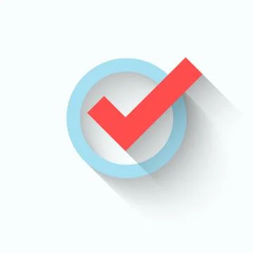 Chek mark. Bright icon Stock Illustration