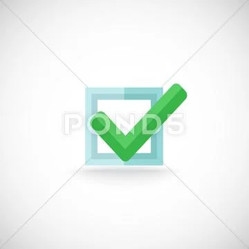 Chek mark web button icon Stock Illustration