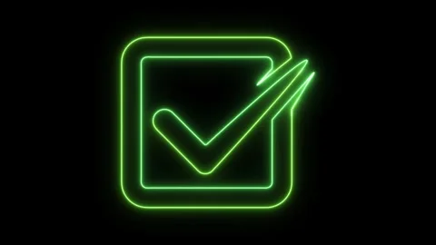 Cheklist Neon Stock Footage 285050798