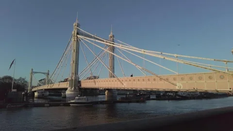 Chelsea Albert Bridge 2 Stock Footage 298702689