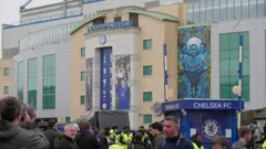 Pitch Level View of Stamford Bridge Stad, Stock Video