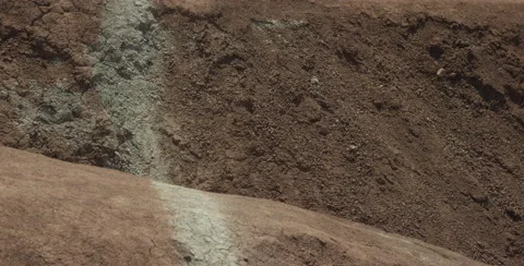 Cheltenham Badlands is a small example of badlands formation in Caledon, Ontario Stock Footage 54727087