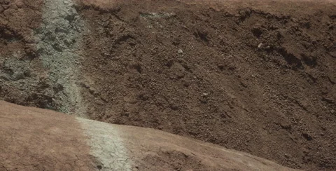 Cheltenham Badlands is a small example of badlands formation in Caledon, Ontario Stock Footage 54730058