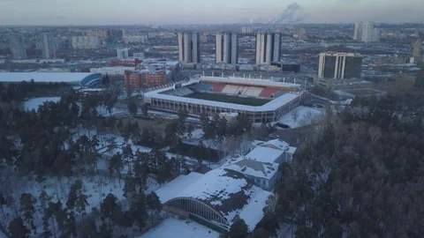 Chelyabinsk copter evening Stock Footage 89944594