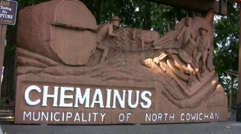 Chemainus Sign Stock Footage 877978