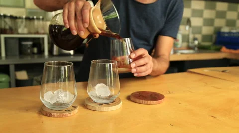 Chemex Coffee is being prepeared to serve Stock Footage 65483894