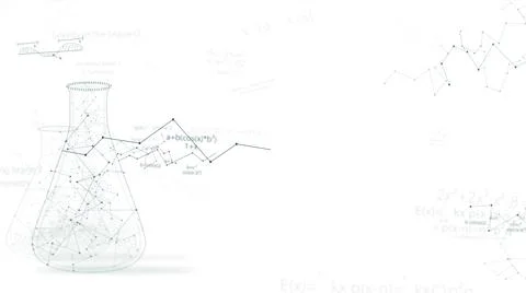 Chemical analysis laboratory background with copy space Stock Illustration