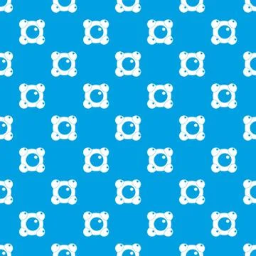 Chemical and physical molecules pattern seamless blue Illustrazione stock