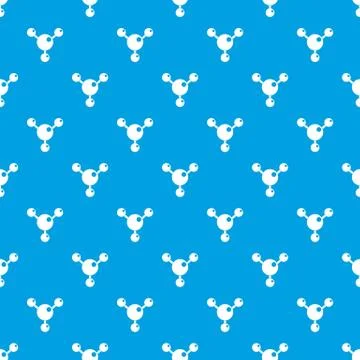 Chemical and physical molecules pattern seamless blue 스톡 일러스트