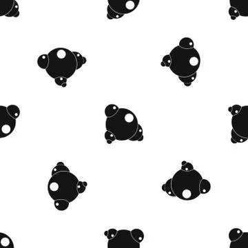 Chemical and physical molecules pattern seamless black 스톡 일러스트