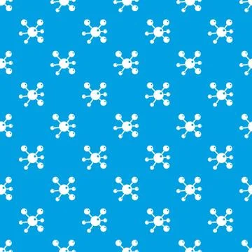 Chemical and physical molecules pattern seamless blue Illustrazione stock