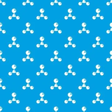 Chemical and physical molecules pattern seamless blue Illustrazione stock