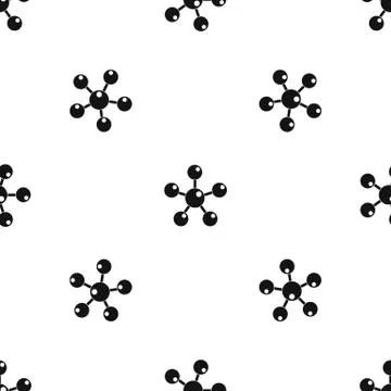 Chemical and physical molecules pattern seamless black 스톡 일러스트