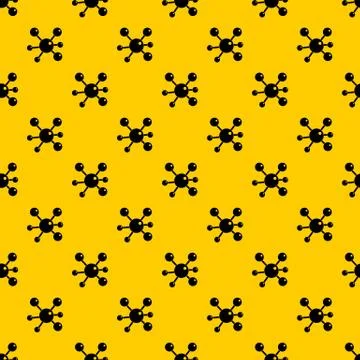 Chemical and physical molecules pattern Illustrazione stock