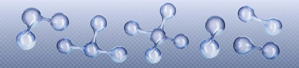 Chemical atom 3d molecular structures 스톡 일러스트