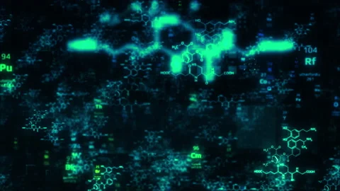 Chemical Background DuoTone Stock Footage 170215901