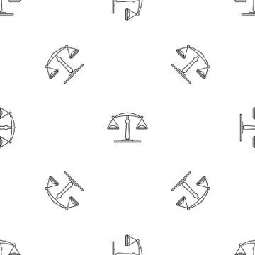 Chemical balance pattern seamless vector Stock Illustration