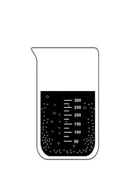Chemical beaker with carbonated solution Stock Illustration