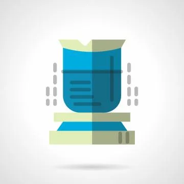 Chemical beaker flat vector vector icon Stock Illustration