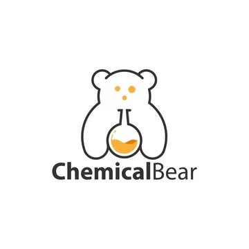 Chemical Bear Logo Stock Illustration