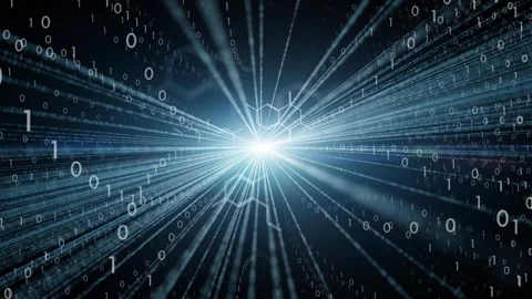 Chemical bonds with binary code animation background Vidéo 337737938