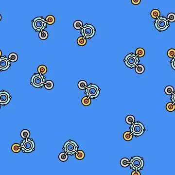 Chemical bonds engineer vector seamless pattern Stock Illustration