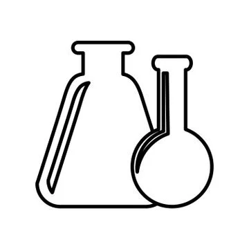 Chemical bottles icon  , vector Illustrazione stock