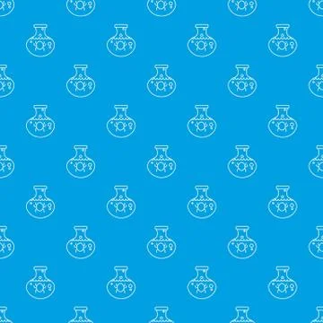 Chemical bug pattern seamless blue Illustrazione stock