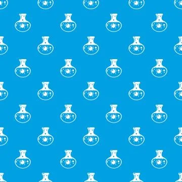 Chemical bug pattern seamless blue Illustrazione stock