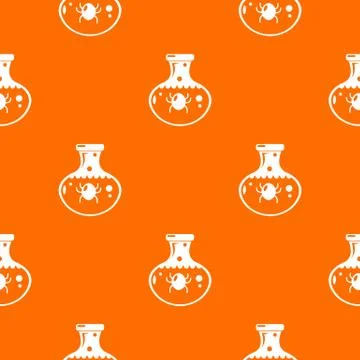 Chemical bug pattern vector orange Stock Illustration