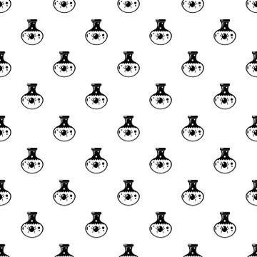 Chemical bug pattern vector seamless Illustrazione stock
