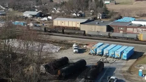 Chemical clean-up continues in aftermath of train derailment in Ohio, US, US - 2 Stock Footage 233556052