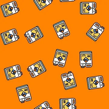 Chemical cleaning engineer vector seamless pattern Stock Illustration