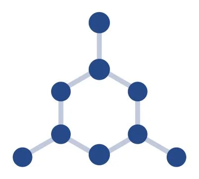 Chemical compound model vector icon flat isolated Stock Illustration