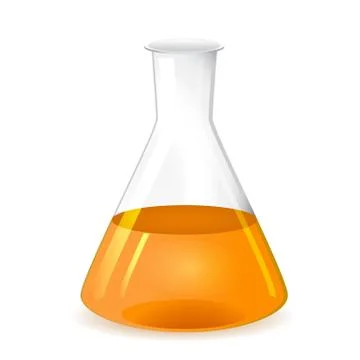 Chemical conical flask - Erlenmeyer flask Illustrazione stock
