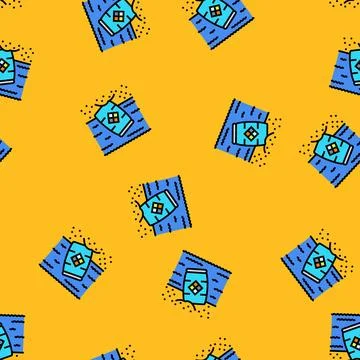Chemical container fallen water vector seamless pattern Illustrazione stock