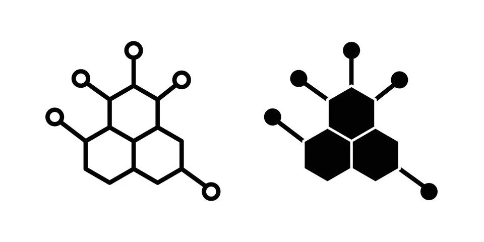 Chemical content icon set. Vector EPS 10 Stock Illustration