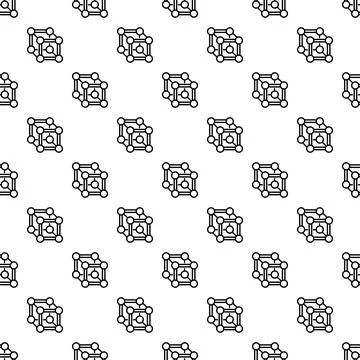 Chemical cube pattern seamless Illustrazione stock