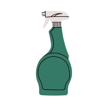 Chemical detergent in plastic bottle. Stock Illustration