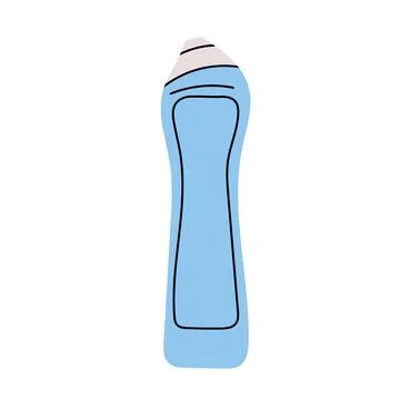 Chemical detergent in plastic bottle. Stock Illustration