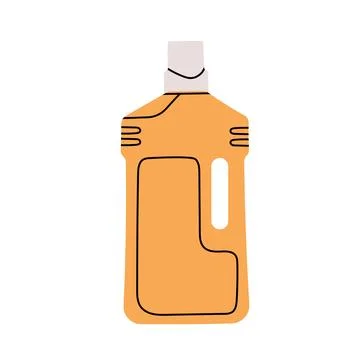 Chemical detergent in plastic bottle. Stock Illustration