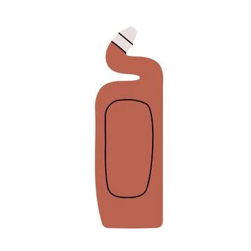 Chemical detergent in plastic bottle. Stock Illustration