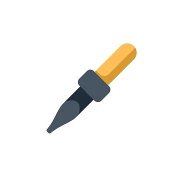 Chemical dropper dispensing liquid solution icon Stock Illustration
