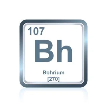 Chemical element bohrium from the Periodic Table Stock Illustration
