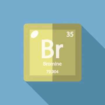 Chemical element Bromine Flat イラスト素材