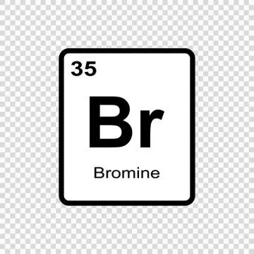 Chemical element Bromine Stock-Illustration